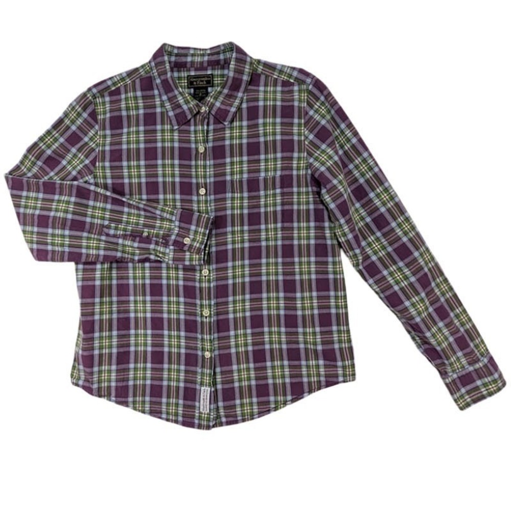Abercrombie & Fitch Shirt Womens M Purple 90s Grunge Indie Sleaze Gorpcore